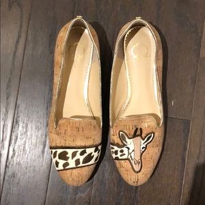 C Wonder Cork Giraffe Flats
